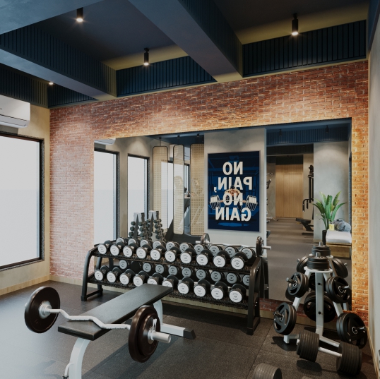 gym on ground floor